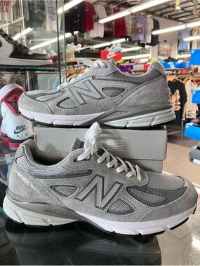 New Balance 990v4 MiUSA Grey Silver Size 10